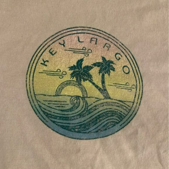 Blue 84 Key Largo pastel pink long sleeve graphic Tshirt men’s size L - Picture 5 of 9